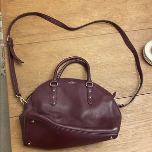Kate Spade Deep Burgundy Leather Satchel
